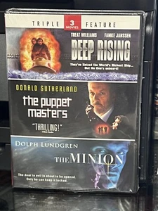Deep Rising / The Puppet Master / The Minion (DVD) Triple 3 Movies Feature! NEW! - Picture 1 of 5