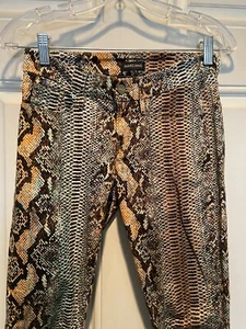 Marciano Skinny n. 61 Pantaloni Elasticizzati, Motivo Pelle di Serpente Colorati, Taglia 25 - Foto 1 di 11