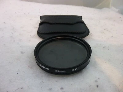 VINTAGE Sunpak 62mm Circular Polarized Filter GREAT SHAPE  - Image 1 of 3