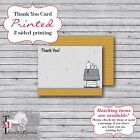 Classic Snoopy & Woodstock Baby Shower 12 Printed Thank You Cards - Peanuts