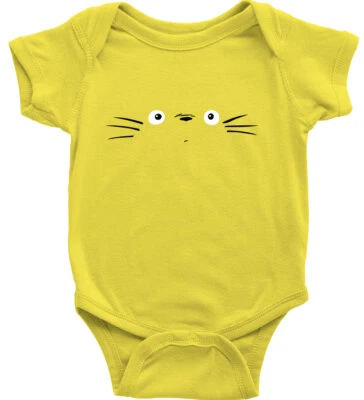 Body Bebé Infantil Una Pieza Mameluco Cara Totoro Lindo Divertido Clásico Ghibli Foto 1 de 2