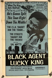 Solomon King Black Agent Lucky King 1974 Original Film Poster Blaxploitation - Bild 1 von 8