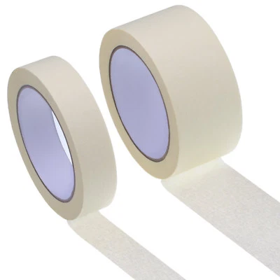 GENERAL MASKING TAPE 24MM-48MM X 50M DIY CRAFT PAINTER EASY TEAR WHITE/CREAM - Image 1 of 3