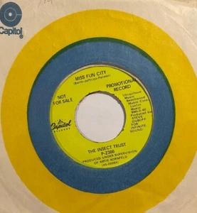 INSECT TRUST - Miss Fun City / Special Rider Blues - 1968 Capitol promo 7" HEAR - Picture 1 of 1