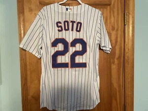 NWT Nike New York Mets. JUAN SOTO 2025 WHITE HOME PINSTRIPE JERSEY, SZ: LARGE - Picture 1 of 17