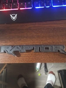 Raptor Tailgate Liftgate Emblem Nameplate Black 17-18 Raptor OEM - Picture 1 of 2