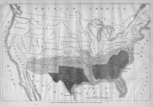 CIVIL WAR UNITED STATES REBELLION MAP, MILITARY LINE - Bild 1 von 1