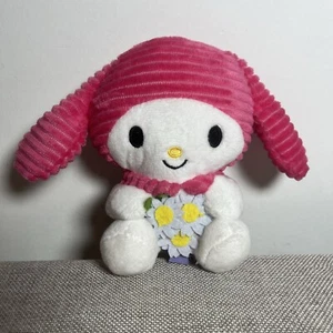 Sanrio Plush My Melody Spring Flowers Bouquet Plush 6" Pink Stuffed Hello Kitty - Picture 1 of 3