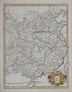 A GENUINE ANTIQUE MAP - CHINA, PUBLISHED BY GEORGE L. LE ROUGE, PARIS 1748. - Picture 1 of 1