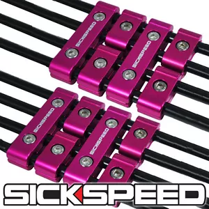 12 Rosa Motore Candela Spina Filo Separatore Morsetto Kit Per 8MM 9MM 10MM E - Picture 1 of 1