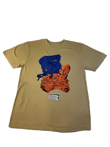 MENS 100% AUTHENTIC AKOO T-SHIRT SIZE LARGE & COLOR TAN - Picture 1 of 5