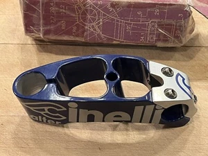 Cinelli Alter Threadless stem 120mm 1" Silver / Blue Once Vintage Bike NOS NIB - Picture 1 of 4