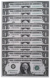 9 Consecutive Barr Notes - Picture 1 of 9