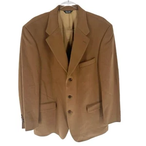 Bill Blass Sport Coat Mens 44R Brown Camel 100% Cashmere Blazer Jacket Office - Picture 1 of 20