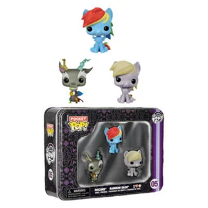 My Little Pony Discord Rainbow Dash Derpy Pocket Pop 3Pk Tin Stylized Figure - Picture 1 of 1