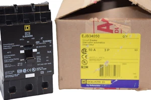 SQUARE D Circuit Breaker EJB34050 50A 50 Amp 3P 3 Pole HACR 240v 480y/277v (NEW) - Picture 1 of 7