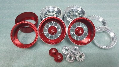 4PCS Aluminum Custom 2.2inch Beadlock  Wheels &  Wheel Caps for 1/10 RC Crawler - Image 1 of 4