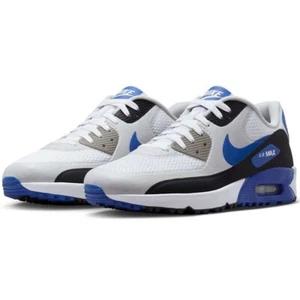 Neu Nike Air Max 90 G stachellose Golfschuhe 10,5 mittelweiß/Spiel königlich schwarz - Bild 1 von 7