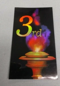 lot of 5 trophy parts heavyweight cardboard insert 3rd place torch craft item - Picture 1 of 1