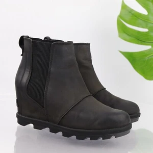 Sorel Joan Of Arctic II Boot Women's Size 7.5 Chelsea Hidden Wedge Bootie Gray - Picture 1 of 14