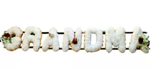 GRANDMA Flower Funeral Tribute Artificial Silk Any 7 Letter Name Memorial Wreath - Picture 1 of 9