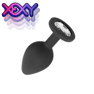 Black Sparkle Anal Plug Butt Plug, Dilator Mens Womens Xexy Adult Sex Toys - Picture 1 of 3