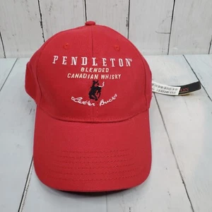 Pendleton Blended Canadian Whisky Let'er Buck Red Strapback Hat Adult One Size - Picture 1 of 12