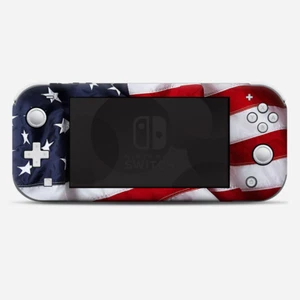 Skins Decals wrap for Nintendo Switch Lite - US Flag USA America - Picture 1 of 4