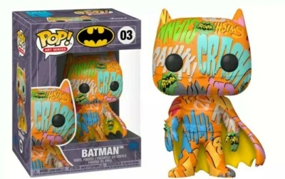 Batman - Orange Artist Series Batman Exclusive DC Funko Figure W Protector  - Image 1 of 4