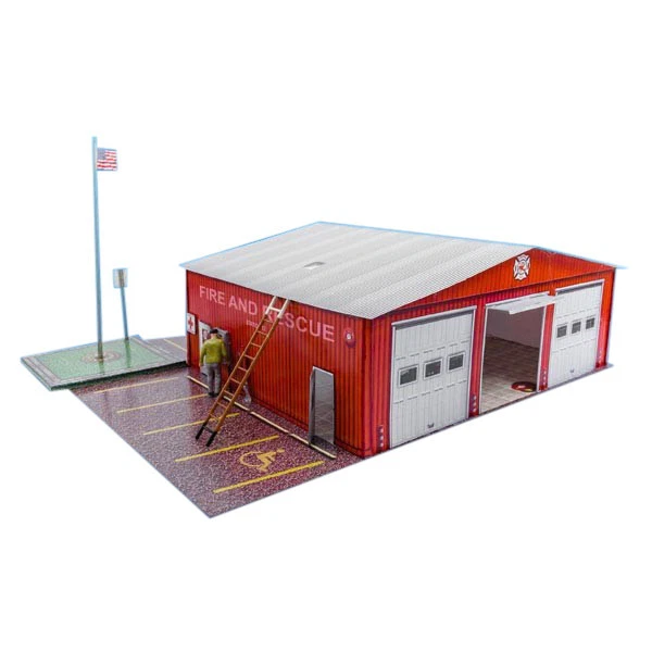 BK 4314 1:43 Scale  "Fire Department" Photo Real Scale Building Kit - Image 1 of 4