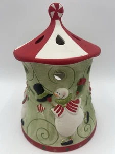 Yankee Candle Circus Tent Snowman Christmas Holiday Tart Warmer And Wax - Picture 1 of 18