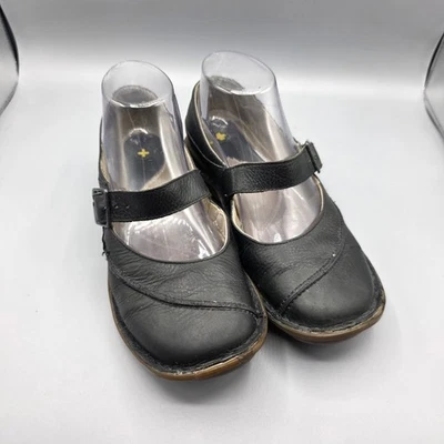 Dr. Martens Mary Jane туфли женщин 6 черный кожаный комфорт плоский пряжки ремень Y2K - Изображение 1 из 4