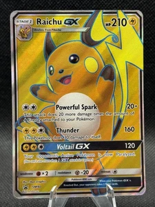 Raichu GX SM90 Pokemon Sun & Moon Black Star Promo Full Art LP - Picture 1 of 3