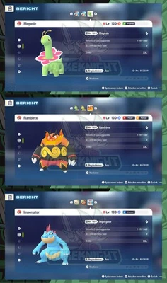 Meganie Flambirex Impergator Shiny/ non shiny Max. EV 6IV/ DV ZA Legenden: Z-A - Bild 1 von 2