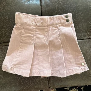 Jacadi Paris girls size 3Y Pink Corduroy Wrap Pleated Skirt - Picture 1 of 8