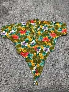 Camisa Hawaiana Corte Acuarela Floral Mediana Top Sorrel International De Colección - Imagen 1 de 9