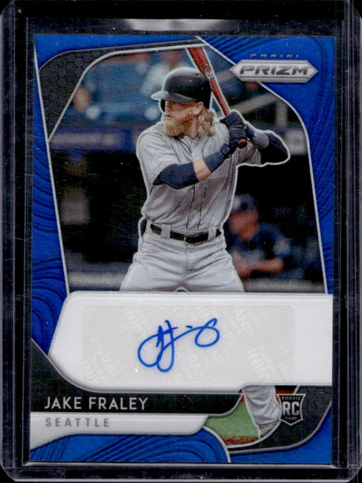 2020 Prizm Jake Fraley Rookie Auto Blue Rookie #52/99 Mariners - Image 1 of 2