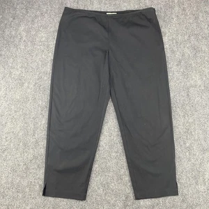 Eileen Fisher Hose Damen Large Schwarz Pull On Elastischer Bund Tapered Knöchelschlitz - Bild 1 von 6