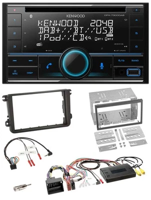 Kenwood CD 2DIN DAB USB Lenkrad Bluetooth Autoradio für VW T5 Golf Tiguan Touran - Bild 1 von 4