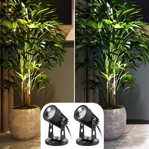 Junview 2Pack LED Spot Lights Indoor Uplights Plant Spotlights with 5.9 FT Co... - Picture 1 of 7