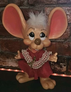 "Banco de ratón Roy Des Of Fla/Big Ear/Navidad señora Santa Claus - 1970 10,5""" - Imagen 1 de 5