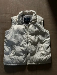 US Polo Assn Men's Quilted Gilet  White Please See Pictures Size L - Picture 1 of 10