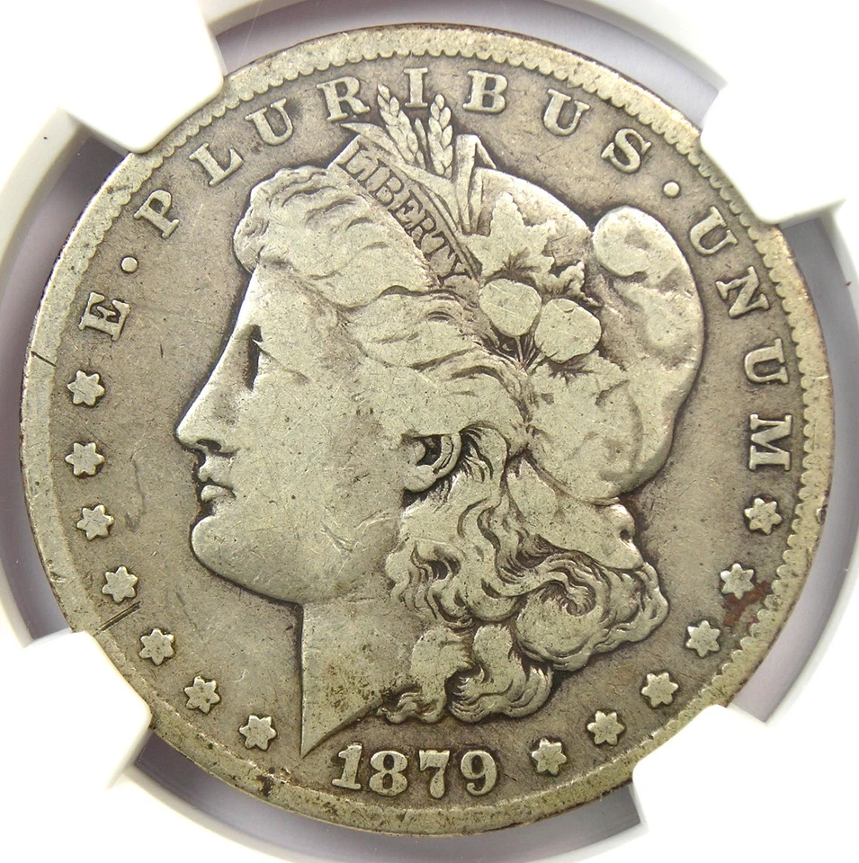 1879-CC Morgan Silver Dollar $1 - Rare Carson City Coin - Certified NGC VG10 - Image 1 of 4
