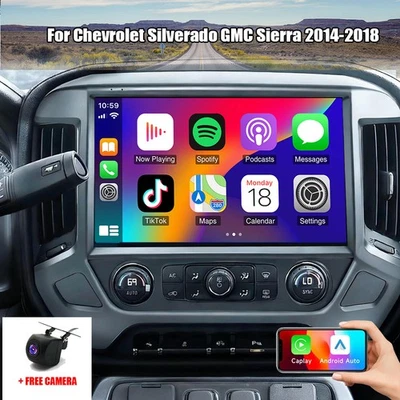 For 2014-2018 Chevrolet Silverado GMC Sierra Apple Carplay Car Radio GPS NAVI - Image 1 of 4