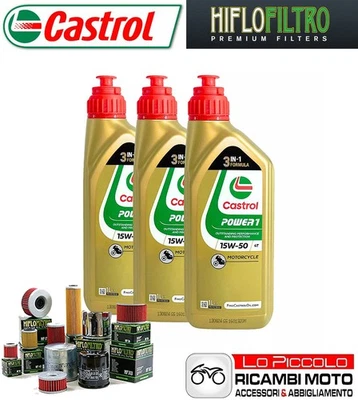 Tagliando 3 OLIO [CASTROL] POWER1 15w50 + FILTRO Ducati SCRAMBLER 400 2016 2017 - Imagem 1 de 4
