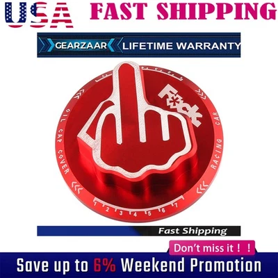 Screw-In Middle Finger Oil Filler Tank Cap Valve Trim Cover For Honda Acura N - Image 1 of 4