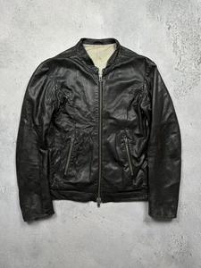 Chaqueta Bomber de Cuero Diesel Rara Negra Mediana y2k Hype 00s - Imagen 1 de 23