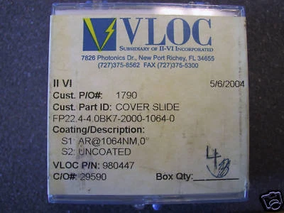 Ventana VLOC YAG BK7, AR un lado - Imagen 1 de 2