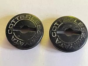 Vintage Miyata Cotterless Dust Caps For Crankset Japan Black Plastic - Picture 1 of 3