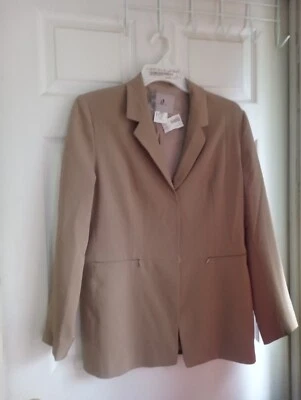 VERTIGO Paris Size L New w/Tag $369 Camel Brown lined jacket Made France - Image 1 of 4